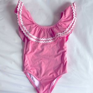 Ruffle straps toddler bathing suit